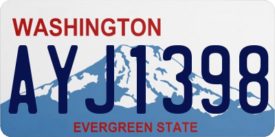 WA license plate AYJ1398