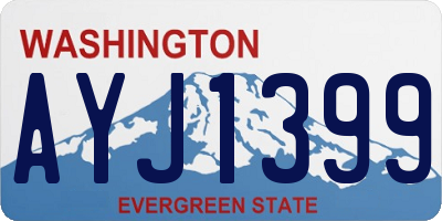 WA license plate AYJ1399