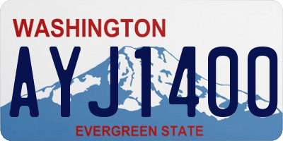 WA license plate AYJ1400