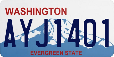 WA license plate AYJ1401