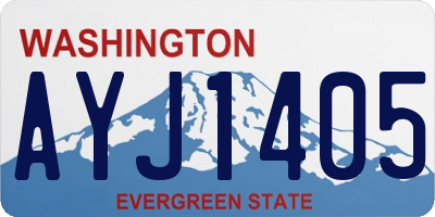 WA license plate AYJ1405
