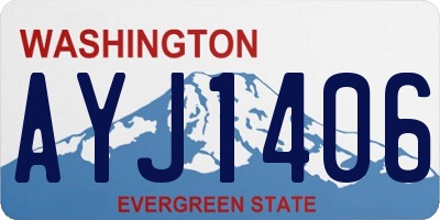 WA license plate AYJ1406