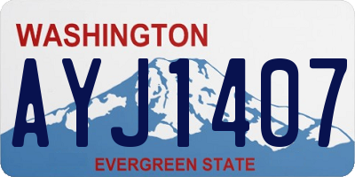 WA license plate AYJ1407