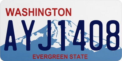 WA license plate AYJ1408