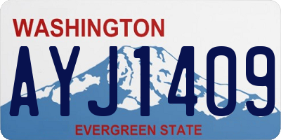 WA license plate AYJ1409