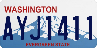 WA license plate AYJ1411