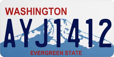 WA license plate AYJ1412