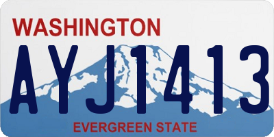 WA license plate AYJ1413
