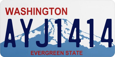 WA license plate AYJ1414