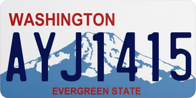 WA license plate AYJ1415