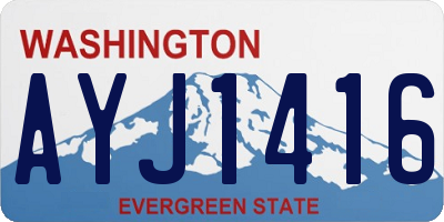 WA license plate AYJ1416