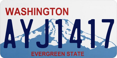 WA license plate AYJ1417
