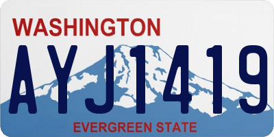 WA license plate AYJ1419