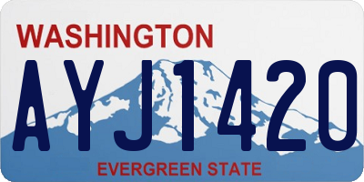 WA license plate AYJ1420