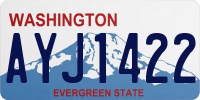 WA license plate AYJ1422
