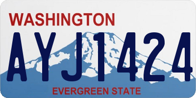WA license plate AYJ1424