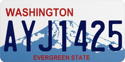 WA license plate AYJ1425
