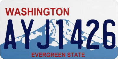 WA license plate AYJ1426