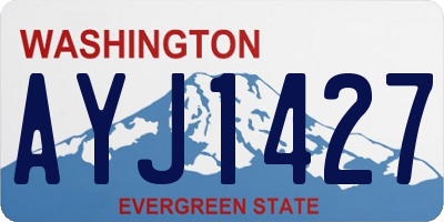 WA license plate AYJ1427