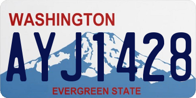 WA license plate AYJ1428