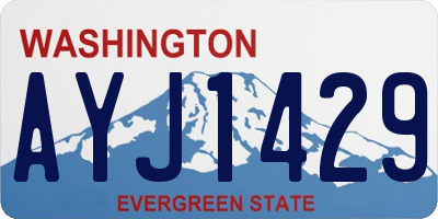 WA license plate AYJ1429