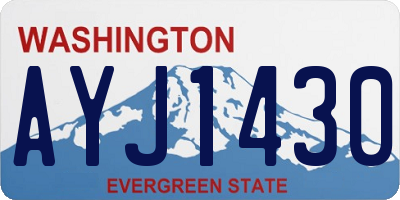 WA license plate AYJ1430