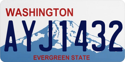 WA license plate AYJ1432