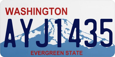 WA license plate AYJ1435