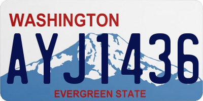 WA license plate AYJ1436