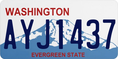 WA license plate AYJ1437
