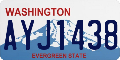 WA license plate AYJ1438