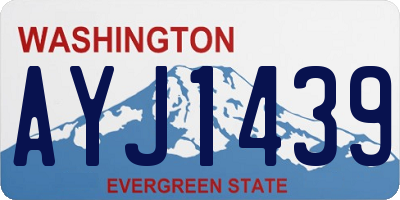 WA license plate AYJ1439