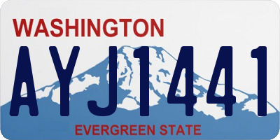 WA license plate AYJ1441