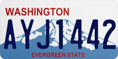 WA license plate AYJ1442