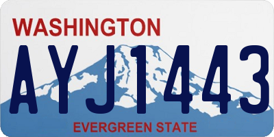 WA license plate AYJ1443