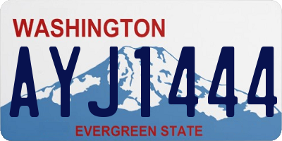 WA license plate AYJ1444