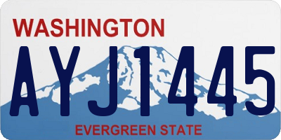 WA license plate AYJ1445