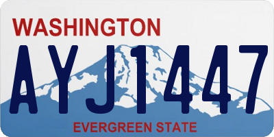 WA license plate AYJ1447