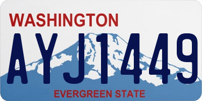 WA license plate AYJ1449