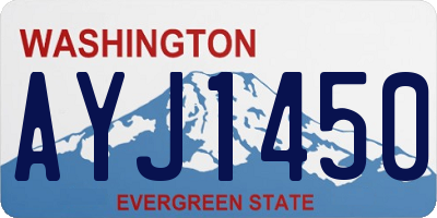 WA license plate AYJ1450