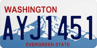 WA license plate AYJ1451
