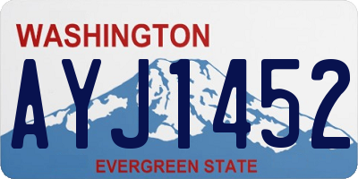 WA license plate AYJ1452