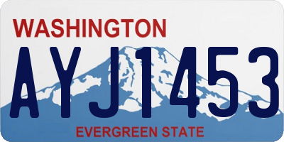 WA license plate AYJ1453