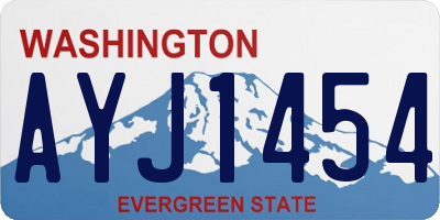 WA license plate AYJ1454