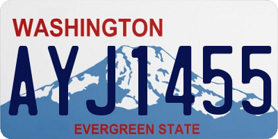 WA license plate AYJ1455