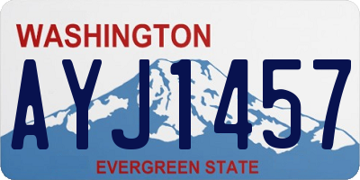 WA license plate AYJ1457