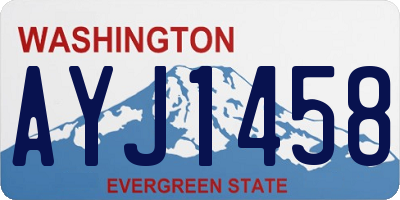 WA license plate AYJ1458