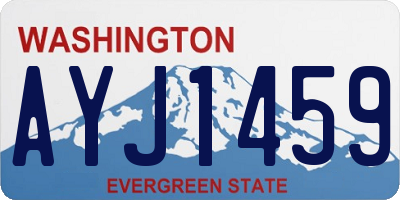WA license plate AYJ1459
