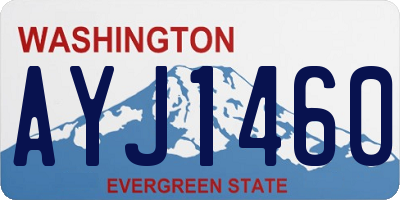 WA license plate AYJ1460