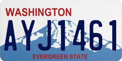 WA license plate AYJ1461